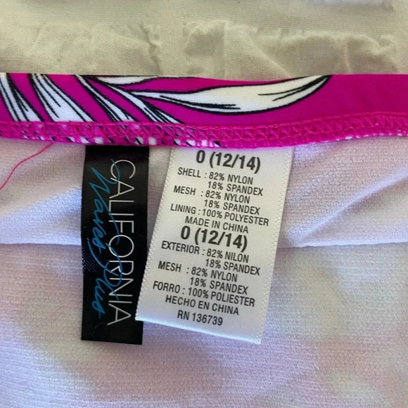 California Waves pink floral bikini bottom - Picture 6 of 11